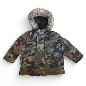 Polo Ralph Lauren Camo Water-Resistant Down Parka Size 2 Toddler Winter Coat